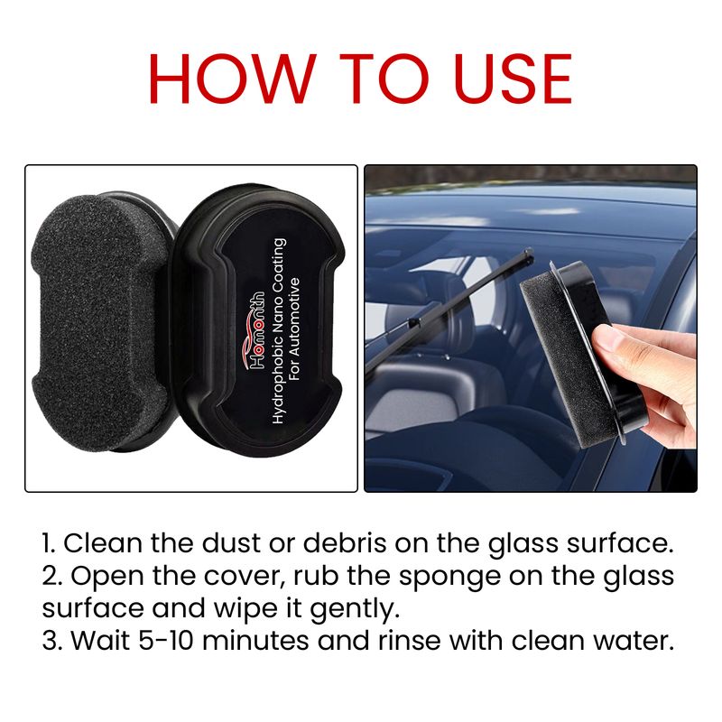 Homonth Sponge For Car Glass Hydrophobic Snow Defroster For Car Portable Deicing Cleaning Sponge_voghion.com