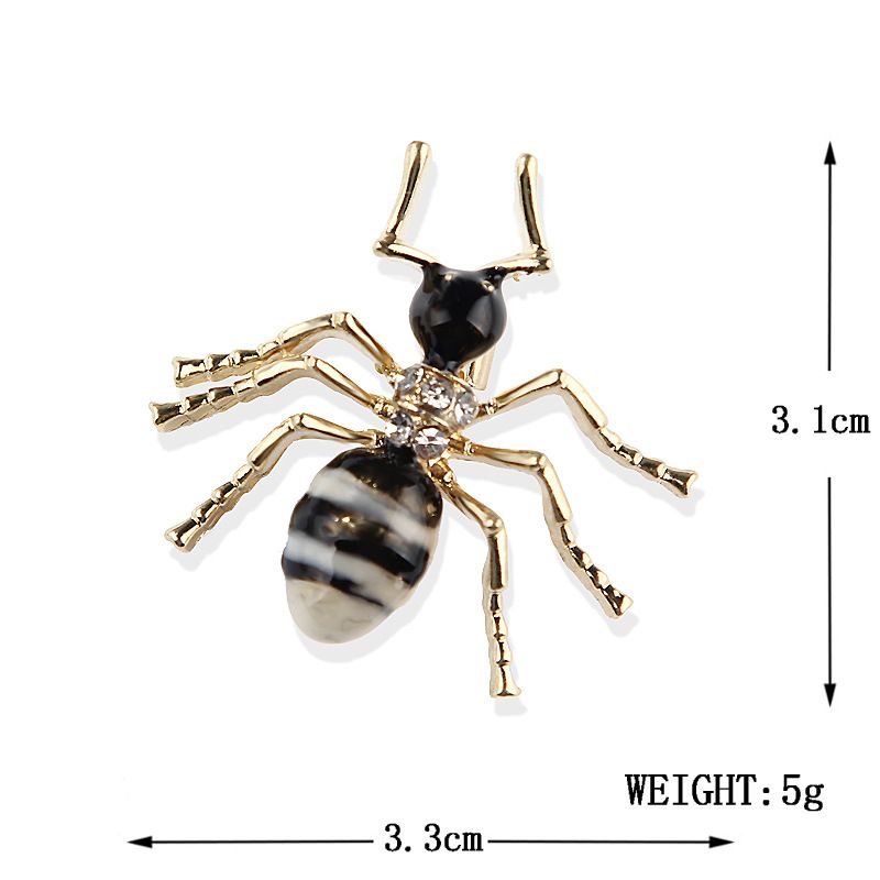 Spilla a forma di formica in lega di smalto a goccia di olio semplice alla moda coreana, spilla per abbigliamento femminile, accessori per spille_voghion.com