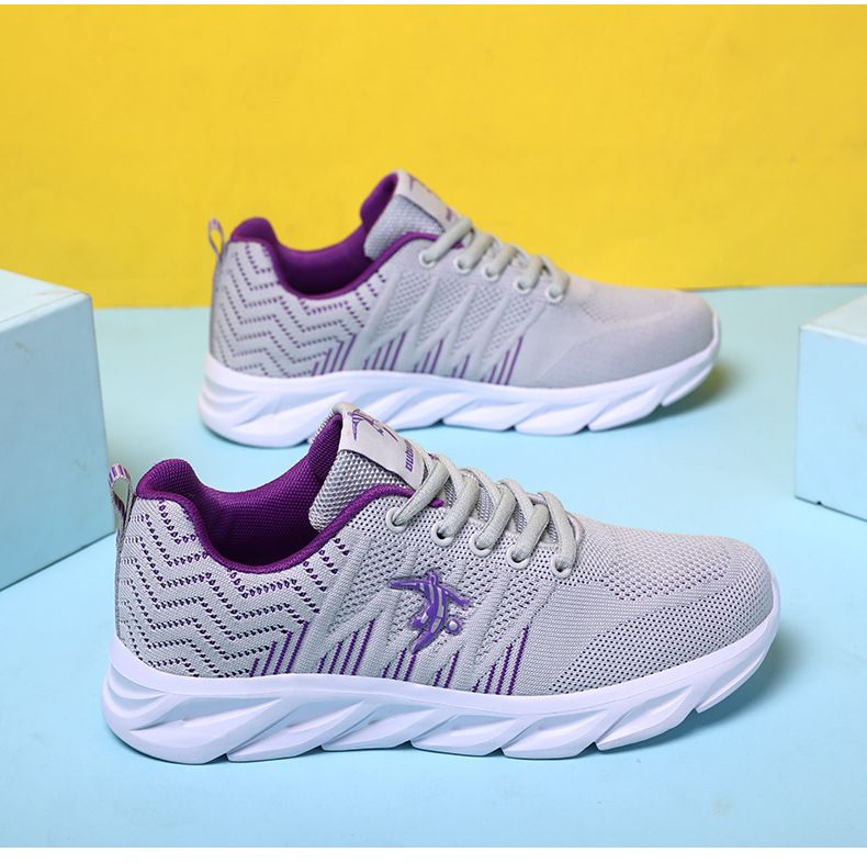 Zapatos deportivos de marca para mujer primavera 2024 nuevos zapatos para correr transpirables de malla informales ligeros, zapatos con cuerda para saltar de suela suave_voghion.com