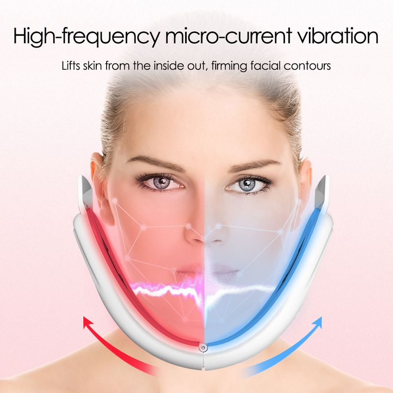V Dispositivo de levantamento facial Remoção de queixo duplo Instrumento de beleza Multifuncional Micro-corrente Facial Pele Emagrecimento Massagem Firmeza_voghion.com