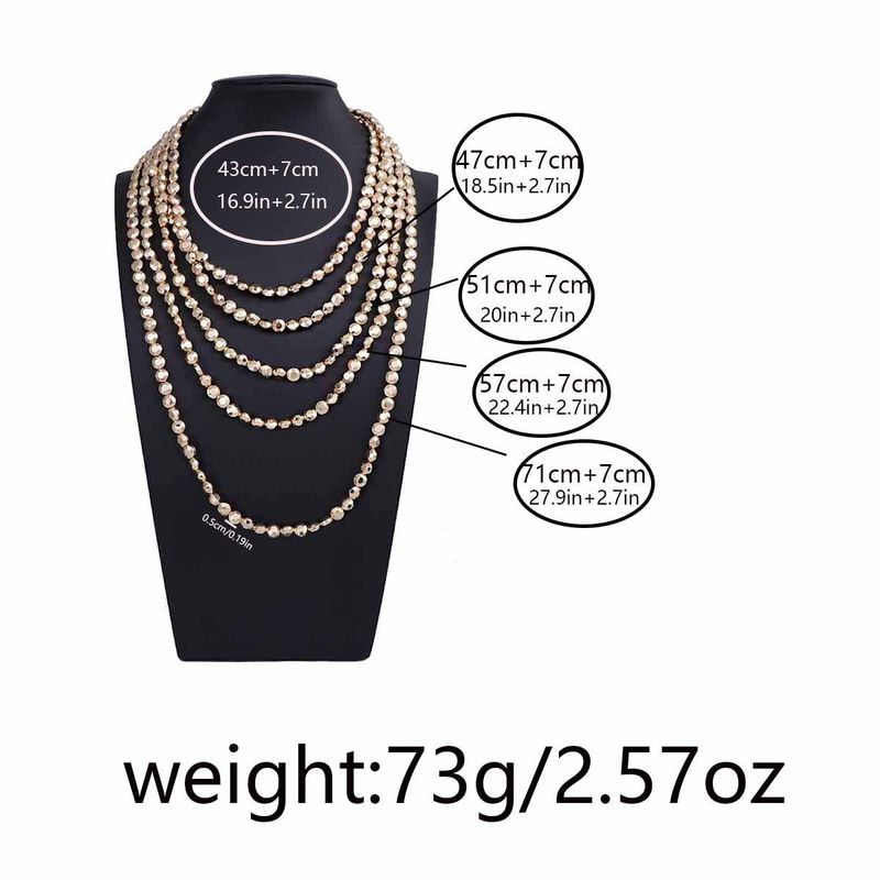 ZA Geometric Shape Light Luxury Square Alloy Multi-layer Tassel Waterfall Personality Women's Necklace_voghion.com