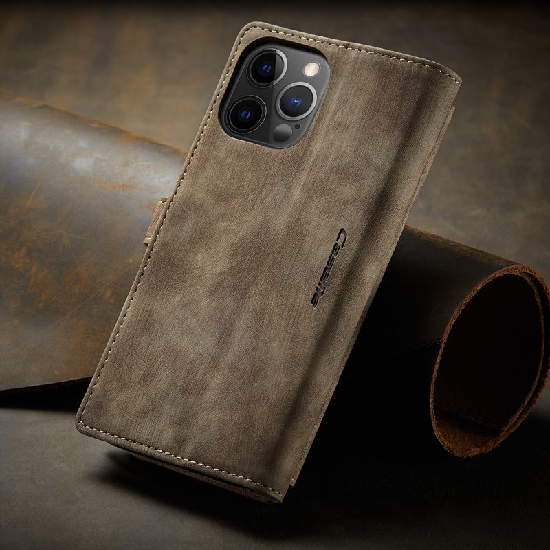 Geeignet für Iphone12pro Telefon Fall Apple 15 Karte Leder Fall Neue 12mini Retro Flip Brieftasche_voghion.com