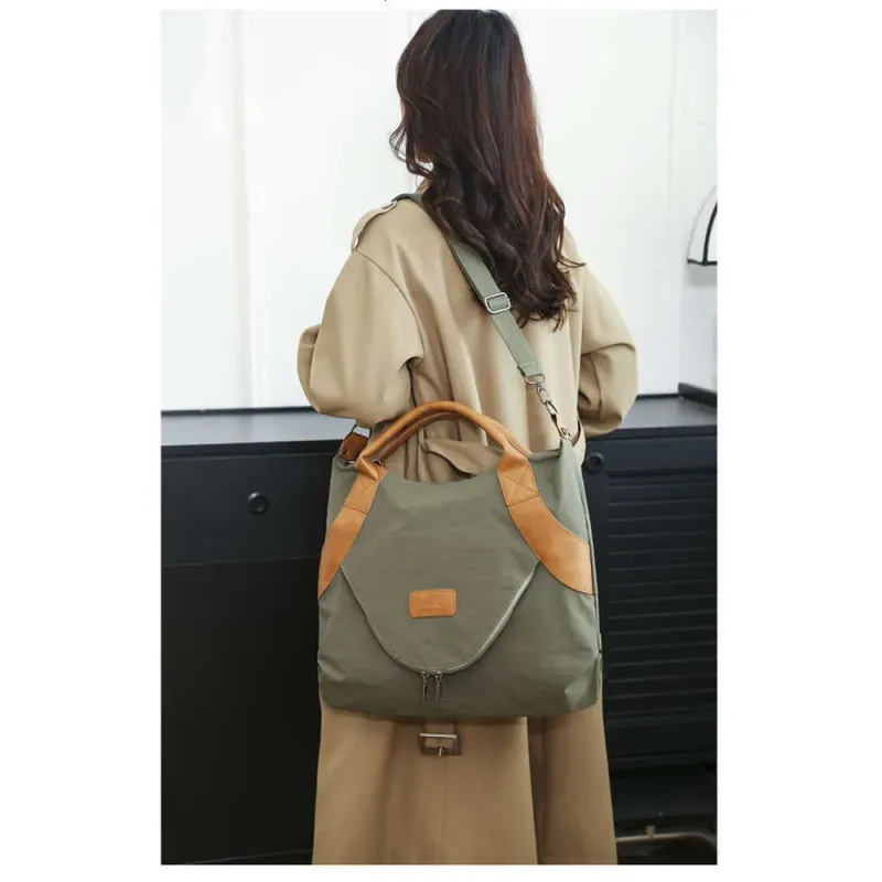 Large Capacity Single Shoulder Crossbody Nylon Women's Style Messenger Tote Bag_voghion.com