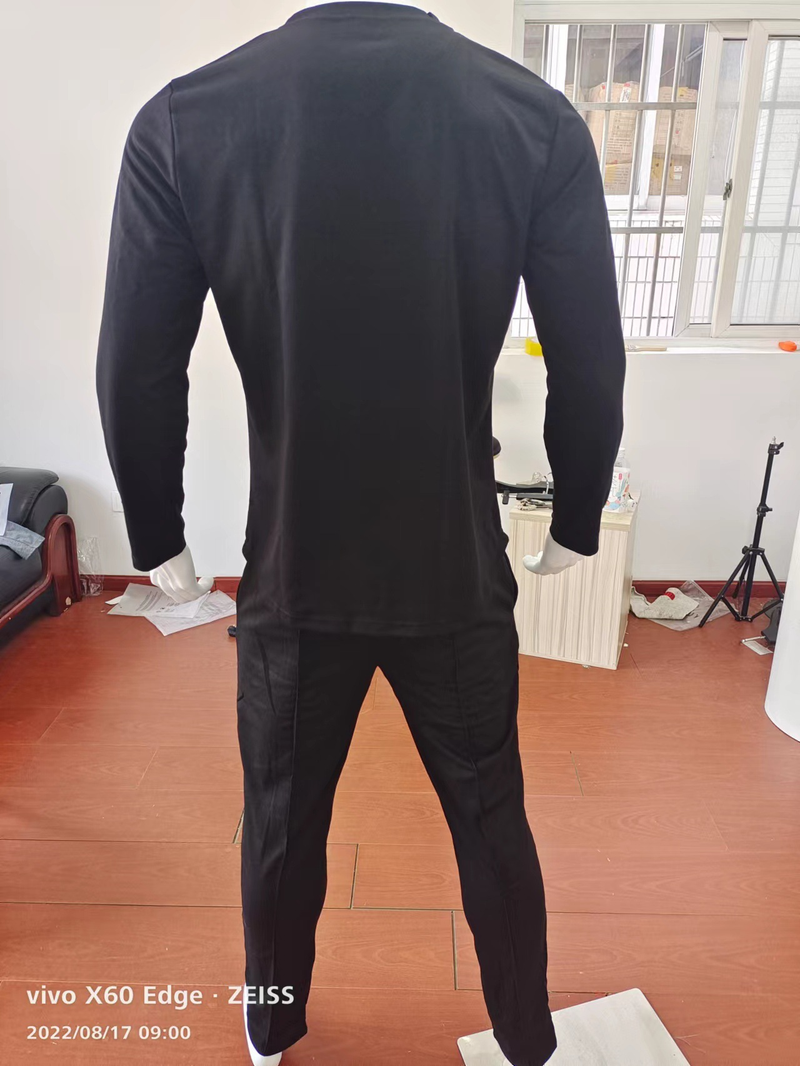 Set di abbigliamento da uomo per il tempo libero, stile primaverile e autunnale, girocollo ampio, maglietta a maniche lunghe, pantaloni lunghi, set a due pezzi, abbigliamento sportivo casual da uomo_voghion.com