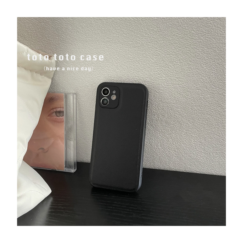 Mobile phone case Autumn and winter simple leather suitable for 15promax Apple 12promax mobile phone case iPhone11/12/14pro_voghion.com