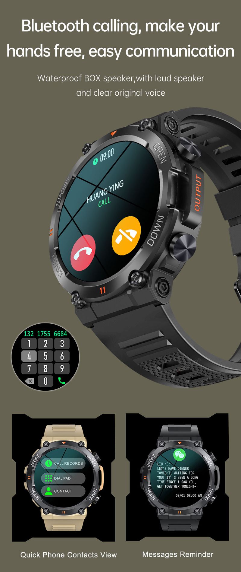 MELANDA 1.39 Inch HD Bluetooth Call Smart Watch Men Sports Fiess Tracker Heart Monitor 400mAh Smartwatch For Android IOS_voghion.com