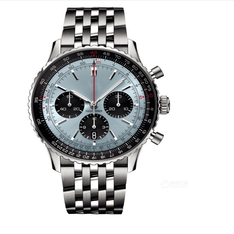 2023 Men's Six Needle High Quality Timing Quartz Steel Band Centennial Watch_voghion.com