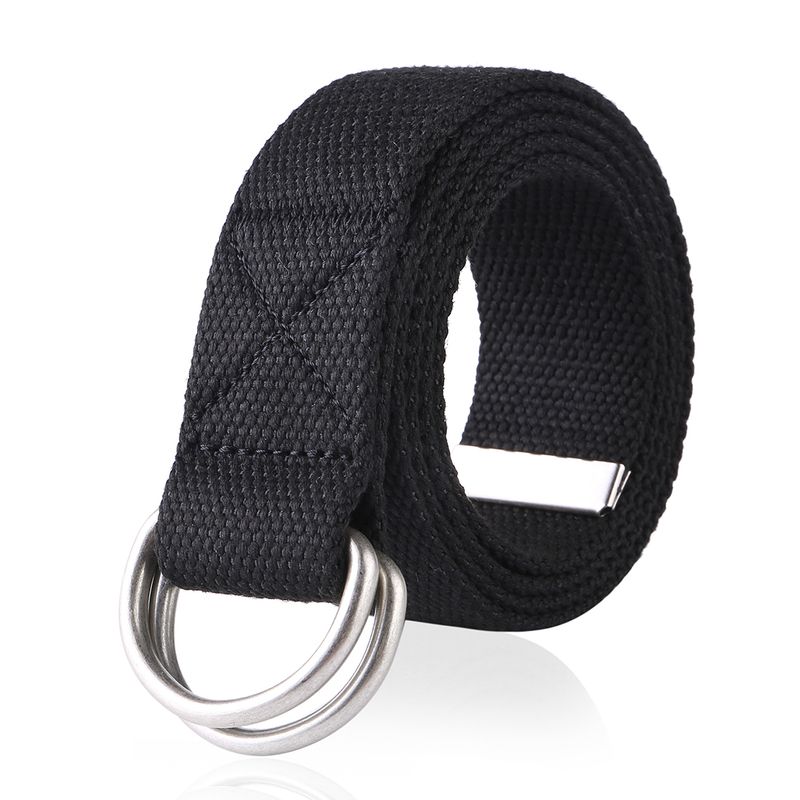 Tela CALDA per uomo Cinture Web con anello a D da 1,5 "con cintura in tessuto militare con fibbia in nastro nero_voghion.com