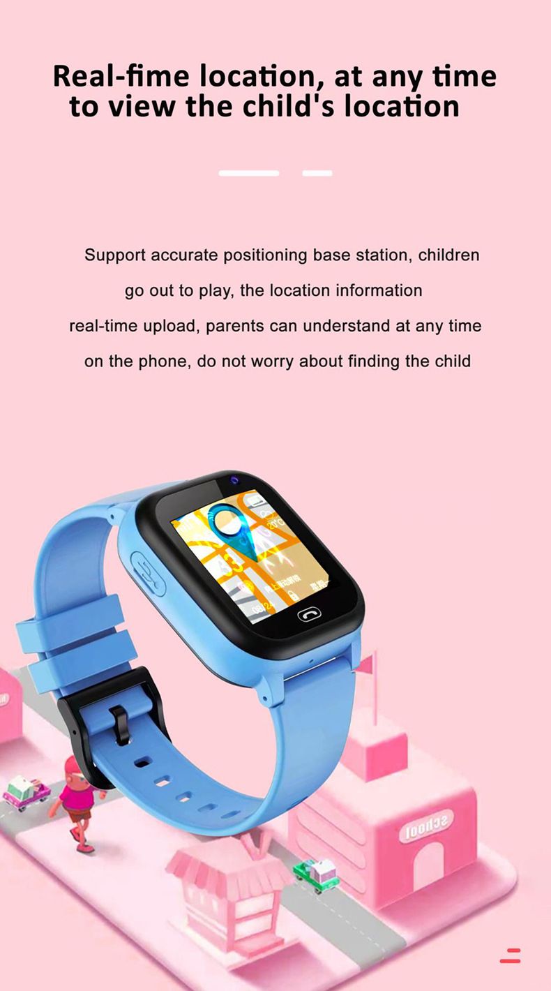 Reloj inteligente para niños S1 Teléfono con posicionamiento SOS Cámara de videollamada Reloj inteligente para niños_voghion.com