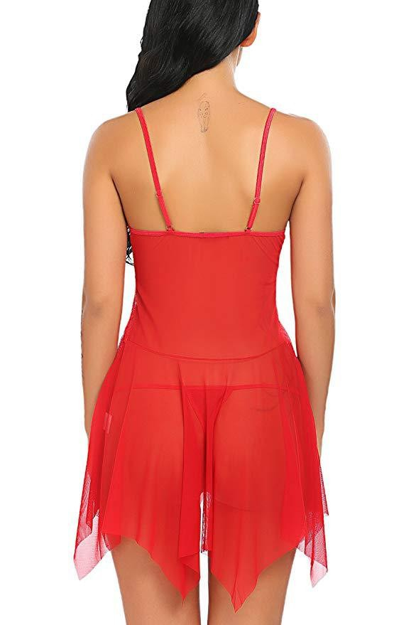 2023-as új, nagy méretű szexi pántos pizsamaruha csipkés perspektivikus pizsamával, vidám fehérnemű, nem kell levenni_voghion.com