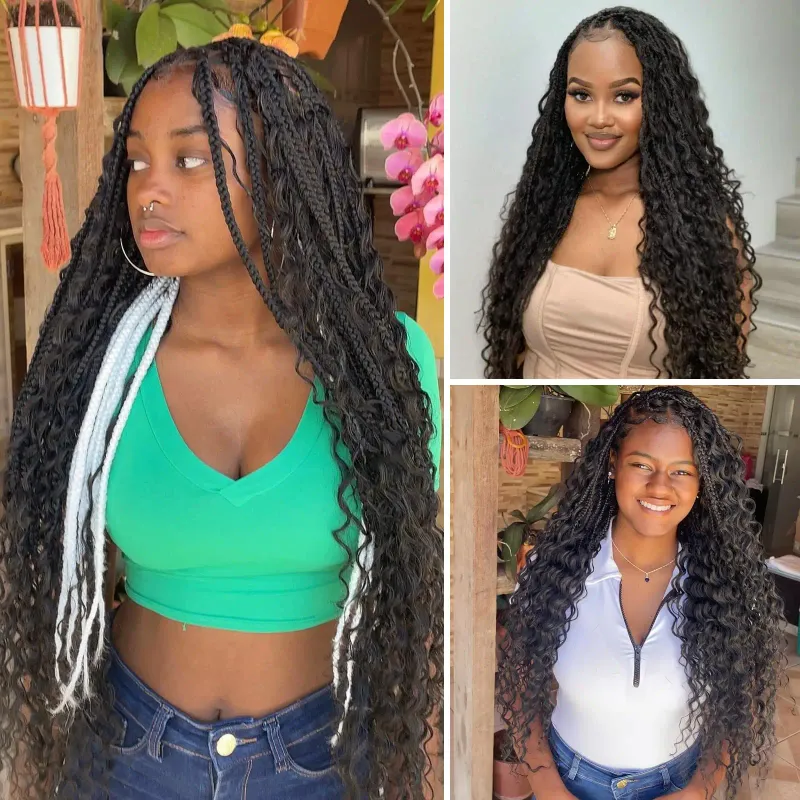 Deep Wave Hair Bulk Human Hair For Braiding Wet Wavy No Weft Braids Extensions Indian_voghion.com