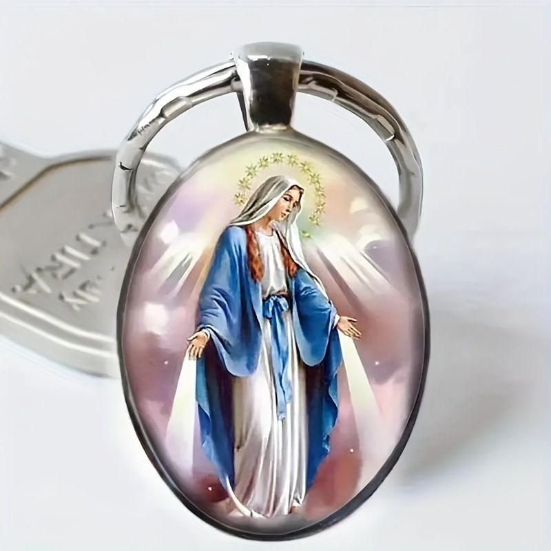 Modischer ovaler Engel-Schlüsselanhänger, Unisex, geeignet als Geschenk für Partner, Familie, Paare_voghion.com