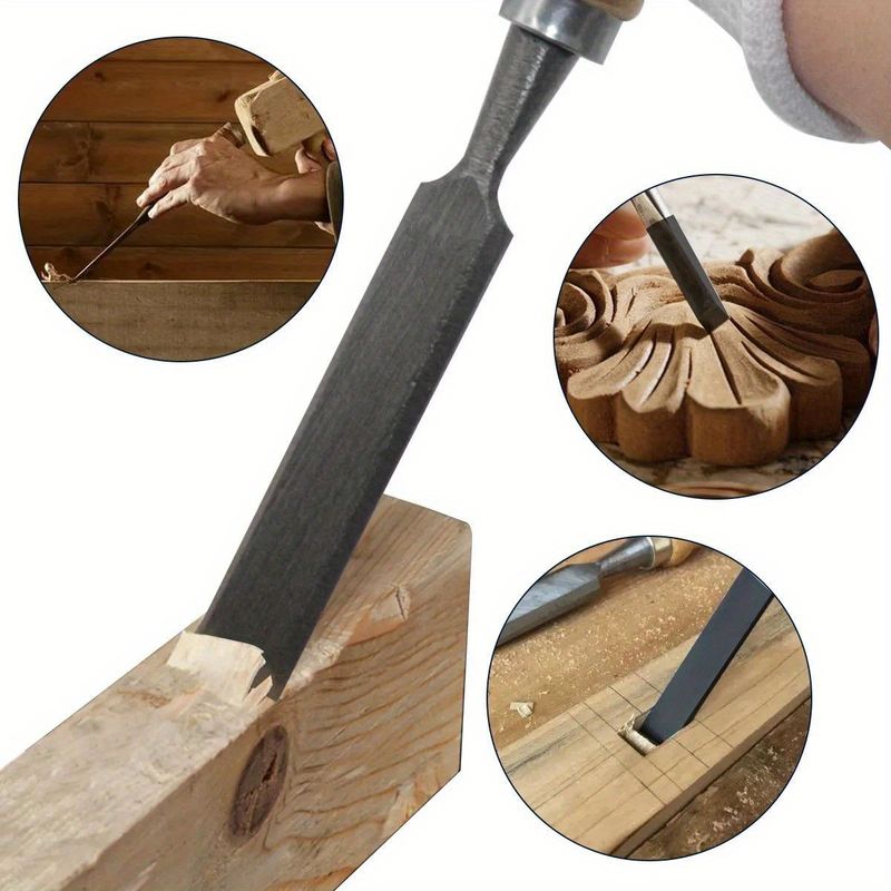 8/12/16/20mm 4-delige houtsnijbeitelset Professioneel voor houtbewerking met ergonomische houtsnijgereedschappen DIY-hulpgereedschappen_voghion.com