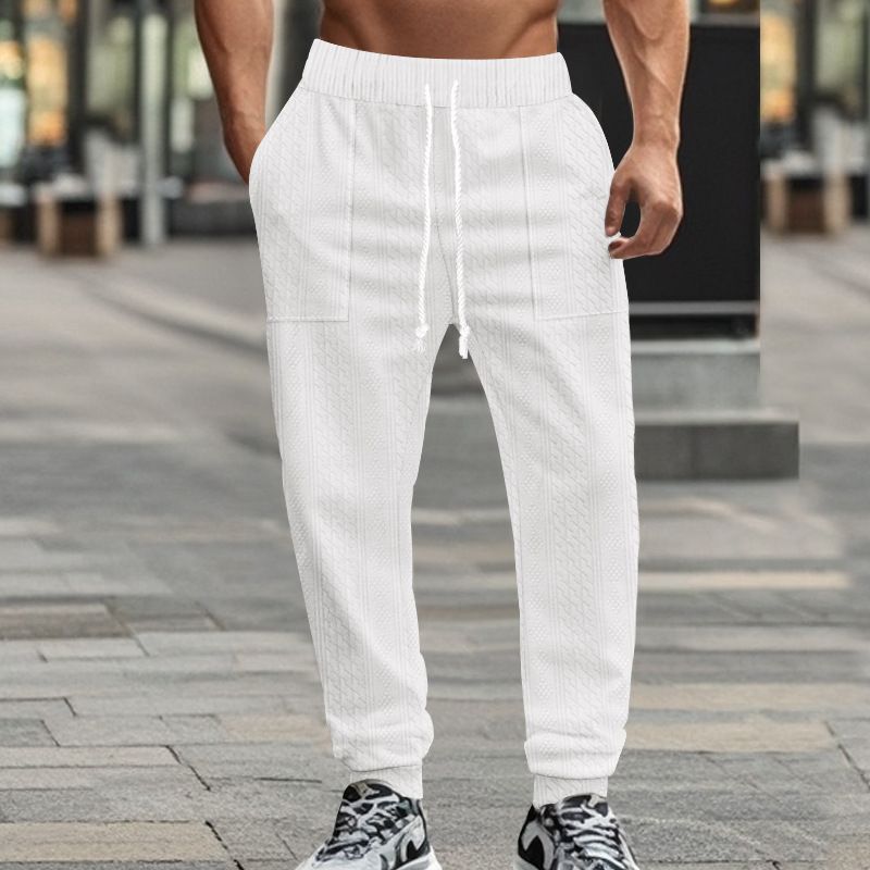 Herbst Winter Neue Herren Gestrickte Tigha Lässige Atmungsaktive Sport Große Kordelzug Lange Hosen Für Männer_voghion.com
