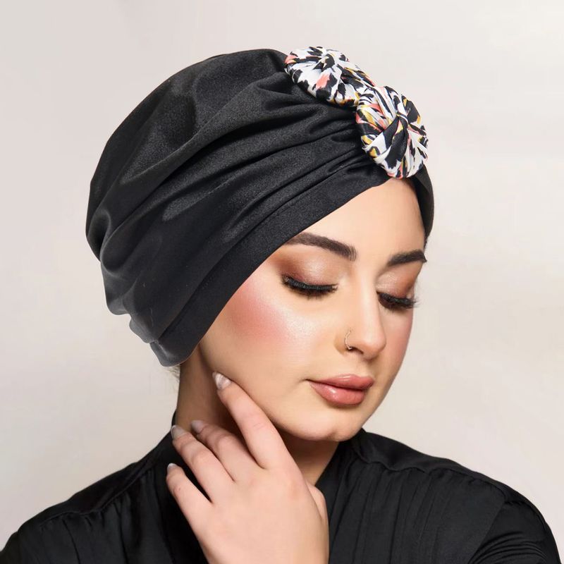 Neu Modische Muslimischen Multi-farbe Kopftuch Hut Mit Zwei Knöpfen Auf Der Stirn, frauen Vielseitig Pullover Und_voghion.com