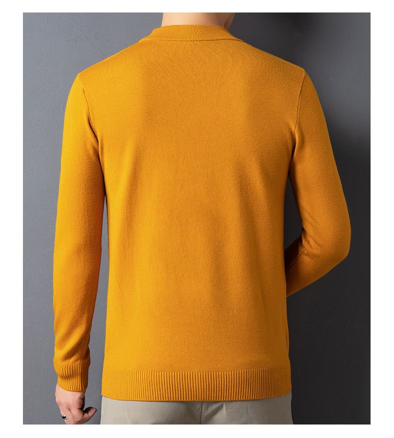 Herbst und Winter Halbhoher Kragen Precision Edition Dicker Herren Strickpullover mit Kapuze_voghion.com