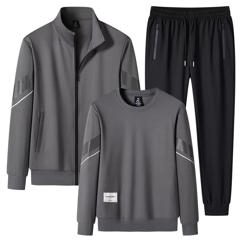 Lässiger Sportanzug für Herren, Strickjacke mit Stehkragen für Frühling und Herbst, Langarm-Sweatshirt in Übergröße für Jugendliche,_voghion.com
