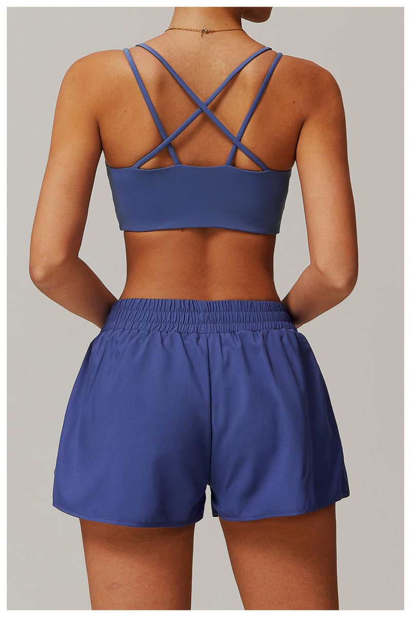 Pantaloncini da yoga a vita alta con fodera integrata, pantaloncini da allenamento traspiranti ad asciugatura rapida per donna, pantaloncini da corsa senza cuciture con design che solleva i glutei_voghion.com