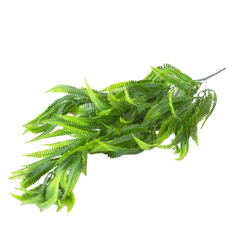Tenture murale en gazon artificiel 5 fourches cheveux pointus herbe fougère tenture murale plante intérieure et extérieure décoration murale matériel vignes d'herbe en plastique_voghion.com