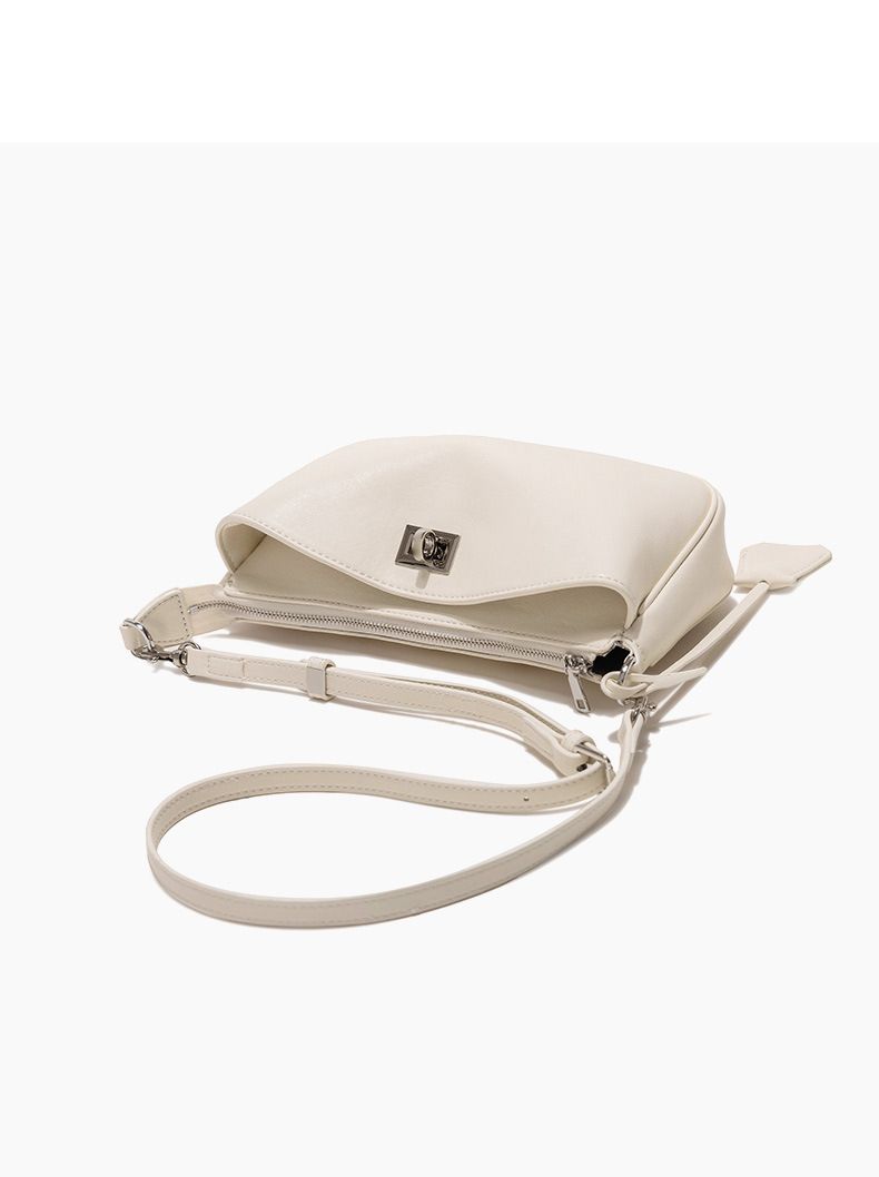 Bolso bandolera sencillo tipo hobo con hebilla de cierre informal, pequeño, cuadrado, sencillo y a la moda._voghion.com