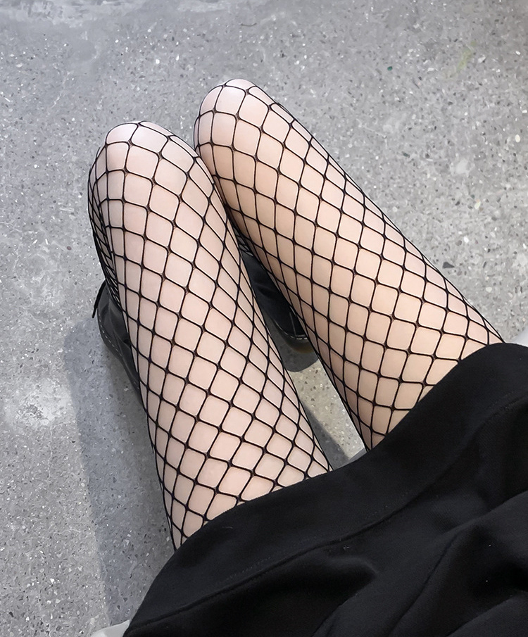 Strømpebukser Fishnet Sort Silke Leggings Bar Strømpebukser Højtalje Fiess Bukser Kvinder Sexet Strikketøj Lange sokker_voghion.com