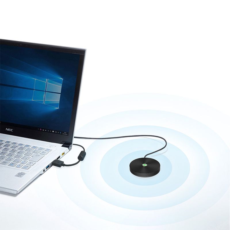 HCSTVCON Omnidirectional Video Conference Microphone Mini Portable 360 ° Voice Pickup USB Plug For Meeting Business_voghion.com