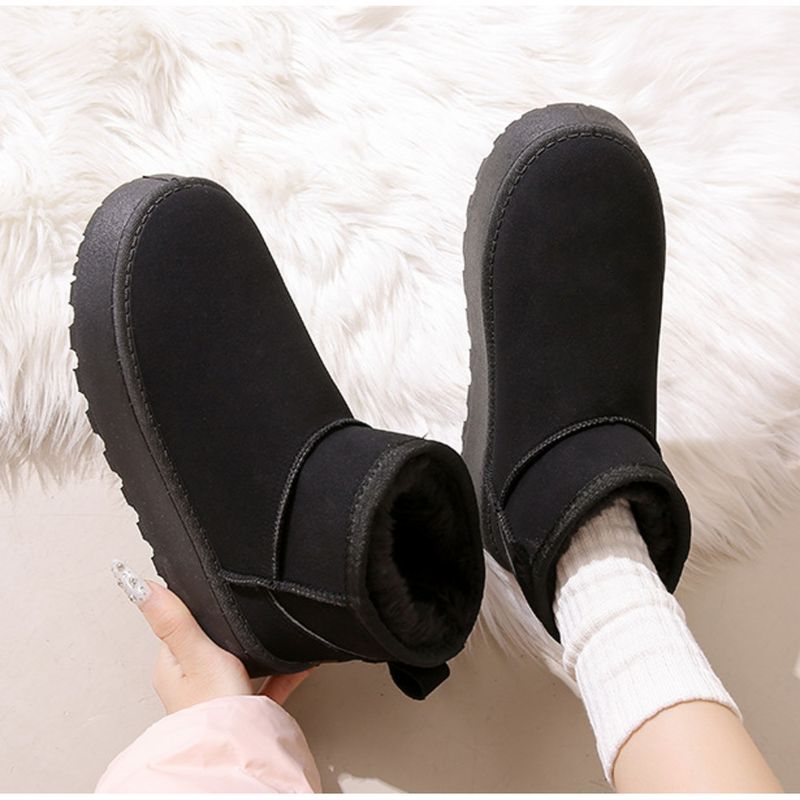 Snow Boots Women 2024 Winter New Women's Shoes Short Tube Warm Cotton Shoes Plus Velvet Thick Shoes Women's Boots_voghion.com