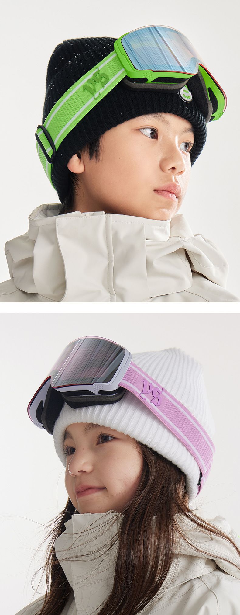 Kids' Anti-Fog Ski Goggles With Magnetic Clip-On System – Dual-Layer Lens For Glasses Wearers – Windproof Snow Sports Eyewear_voghion.com