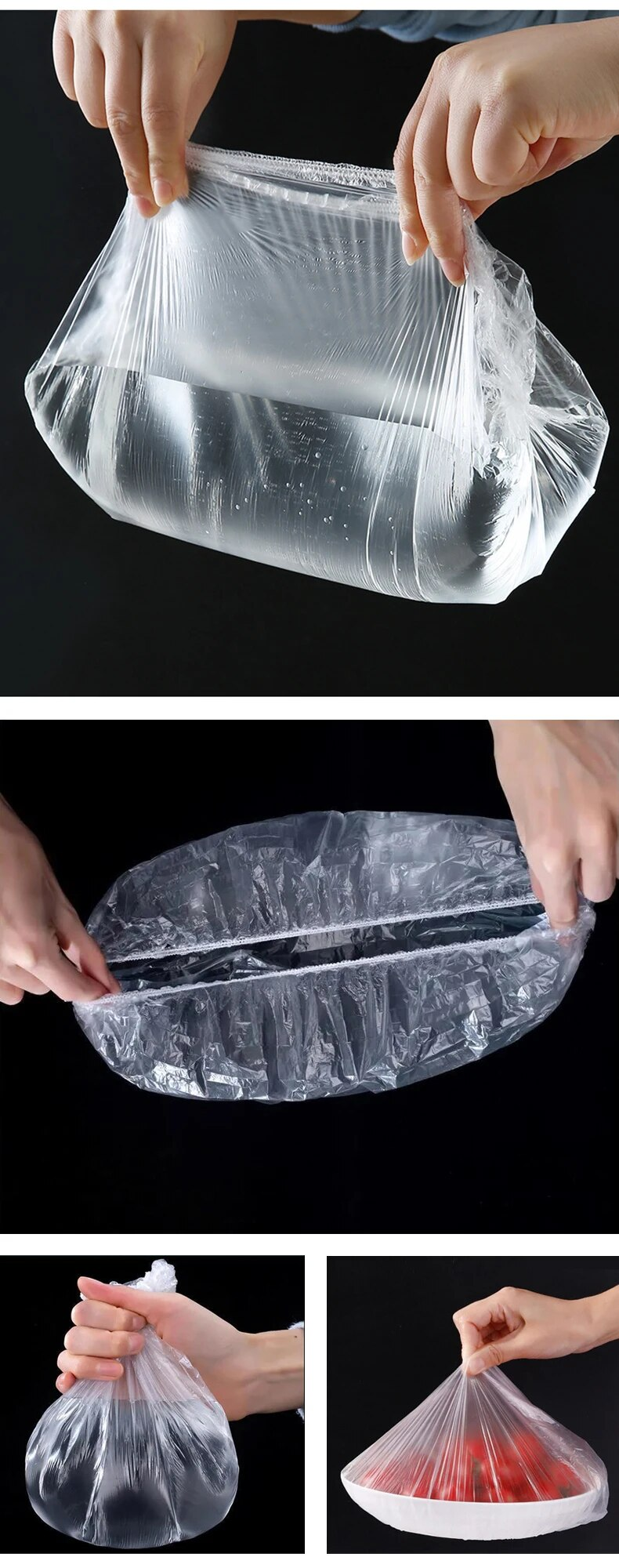 Reusable Disposable Food Cover Plastic Wrap Durable Elastic Food Lids For Bowls Elastic Plate Covers For Kitchen Food Saver Bag_voghion.com