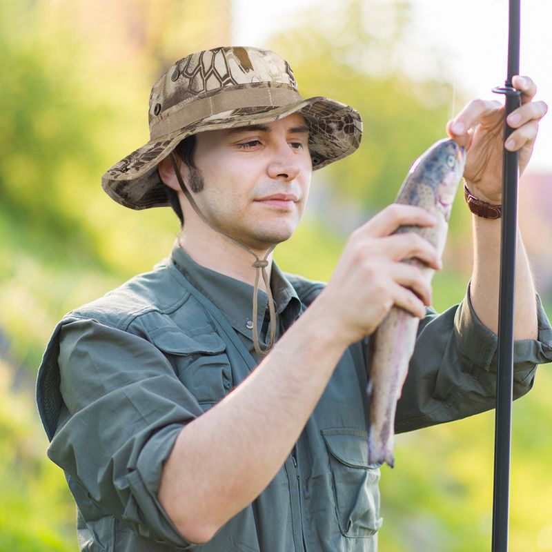 New Arrivals Breathable Tactical Fishing Sun Hat Summer Camouflage Adjustable Bucket Hats Hiking Boonies Hunting Sports Windproof_voghion.com