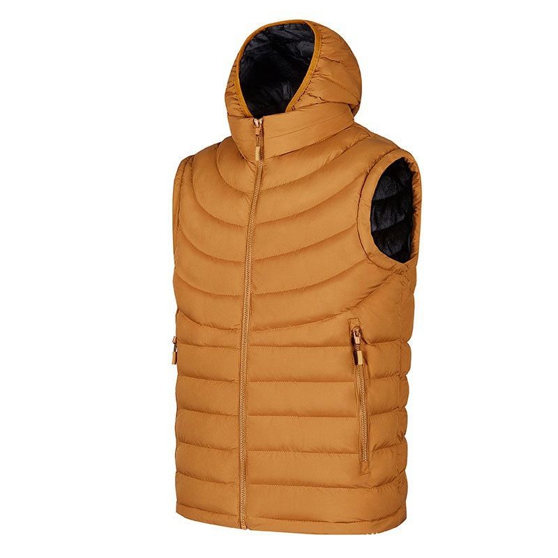 2024 New Autumn Winter Men's Hooded Fleece Vest Lightweight Cotton Jacket_voghion.com