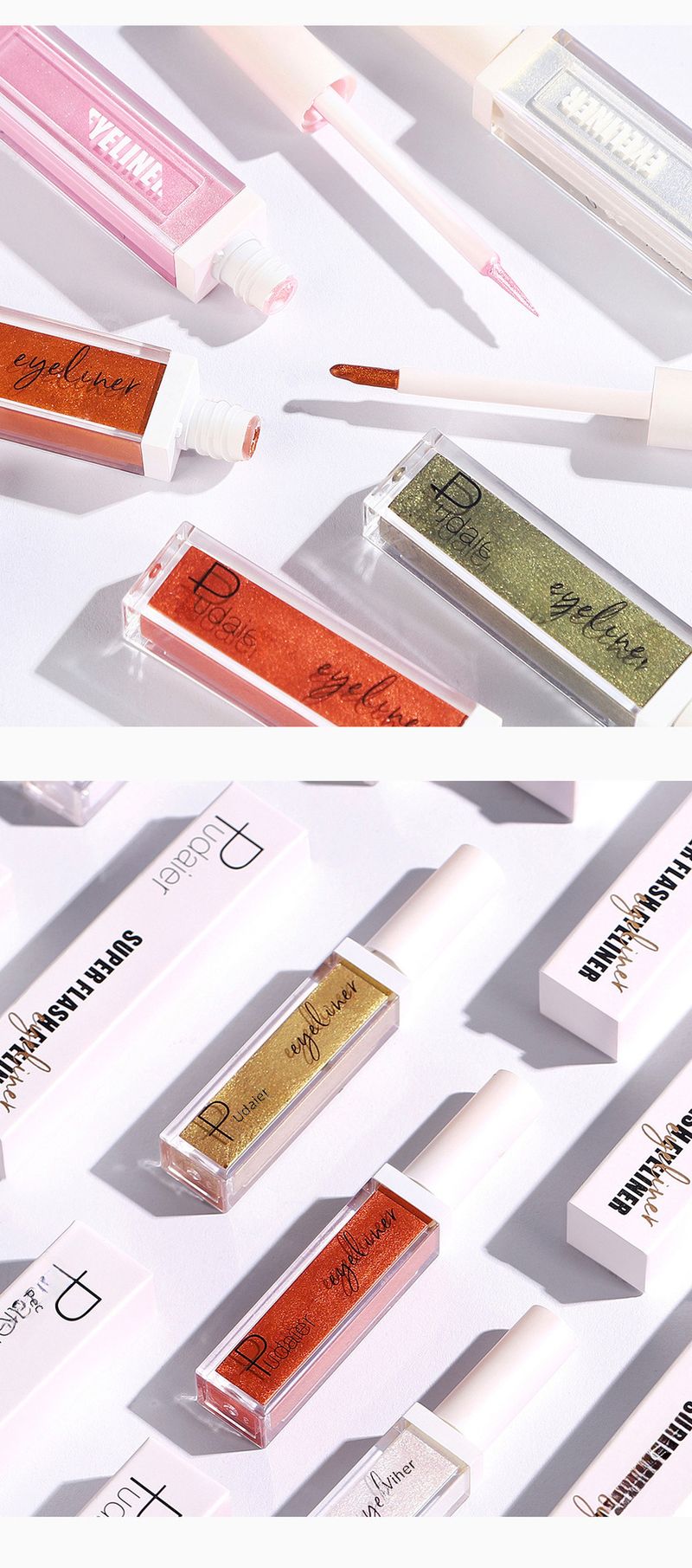 Vedenkestävä 12 väriä Eye Liner Pen Nestemäinen Eyeliner Pudaier Kosmeettinen Värikäs Eyeliner Pencil universaalille ihotyypille_voghion.com