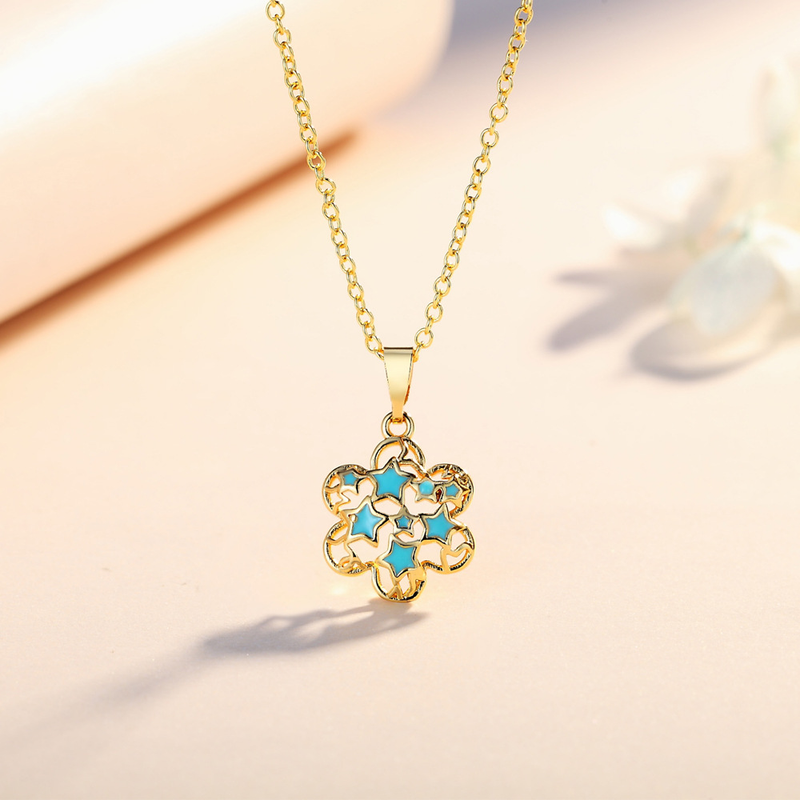 Collana con pendente a forma di fiore in argento Sterling VENUS per le donne, regalo per feste, anniversari, gioielli di moda per matrimoni_voghion.com