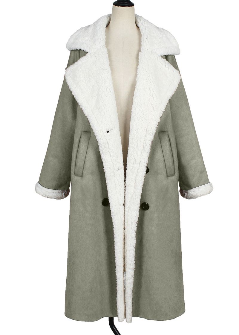 Dameskleding bontjas verdikt pluche winter lamswol lang_voghion.com