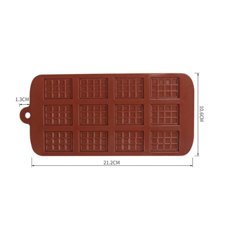 5Pcs 12 Cell Cavity Mini Chocolate Bar Candy Professional Silicone Mould Decor Cake_voghion.com