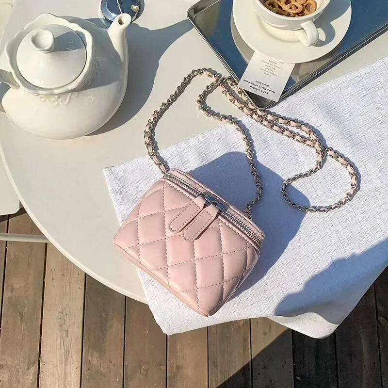 Designer Mini Denim Crossbody Taschen für Frauen 2023 Lingge Ketten Schulter Mode Marken Box Lippenstift Münzen Geldbörsen und_voghion.com