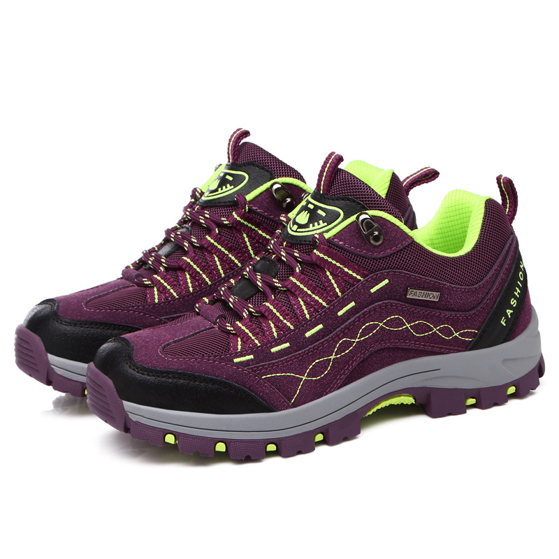 SBIP Outdoor-Sportschuhe mit runder Zehenpartie und Schnürung, dicke Sohle, rutschfeste Turnschuhe, Wandern, Trekking, Klettern, Damenschuhe, beste Qualität_voghion.com