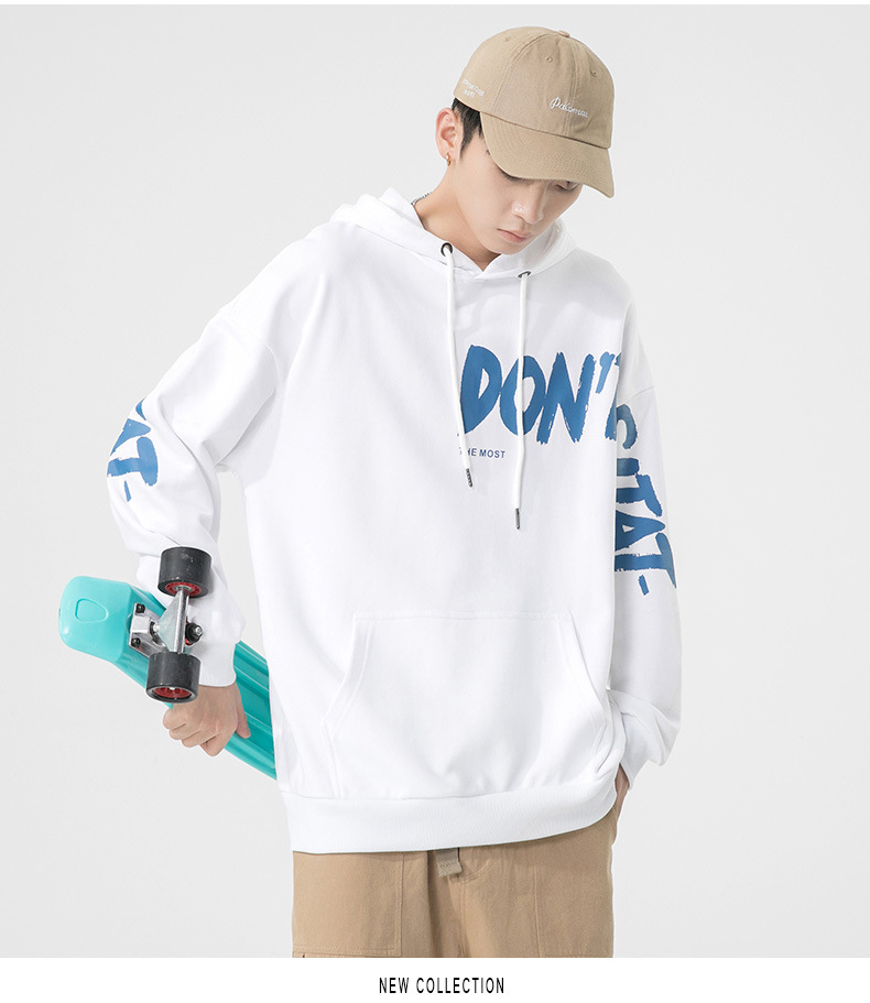 Maglione con cappuccio da uomo autunno e inverno nuovo marchio alla moda allentato stampato top a maniche lunghe coppia di vestiti_voghion.com