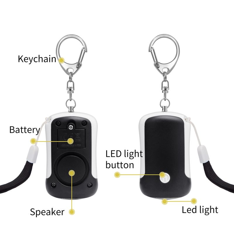 Ultra-Bright LED Flashlight & 125dB Personal Safety Alarm – Rechargeable Emergency Siren For Women, Kids & Elderly (Blue/White/Custom Colors)_voghion.com