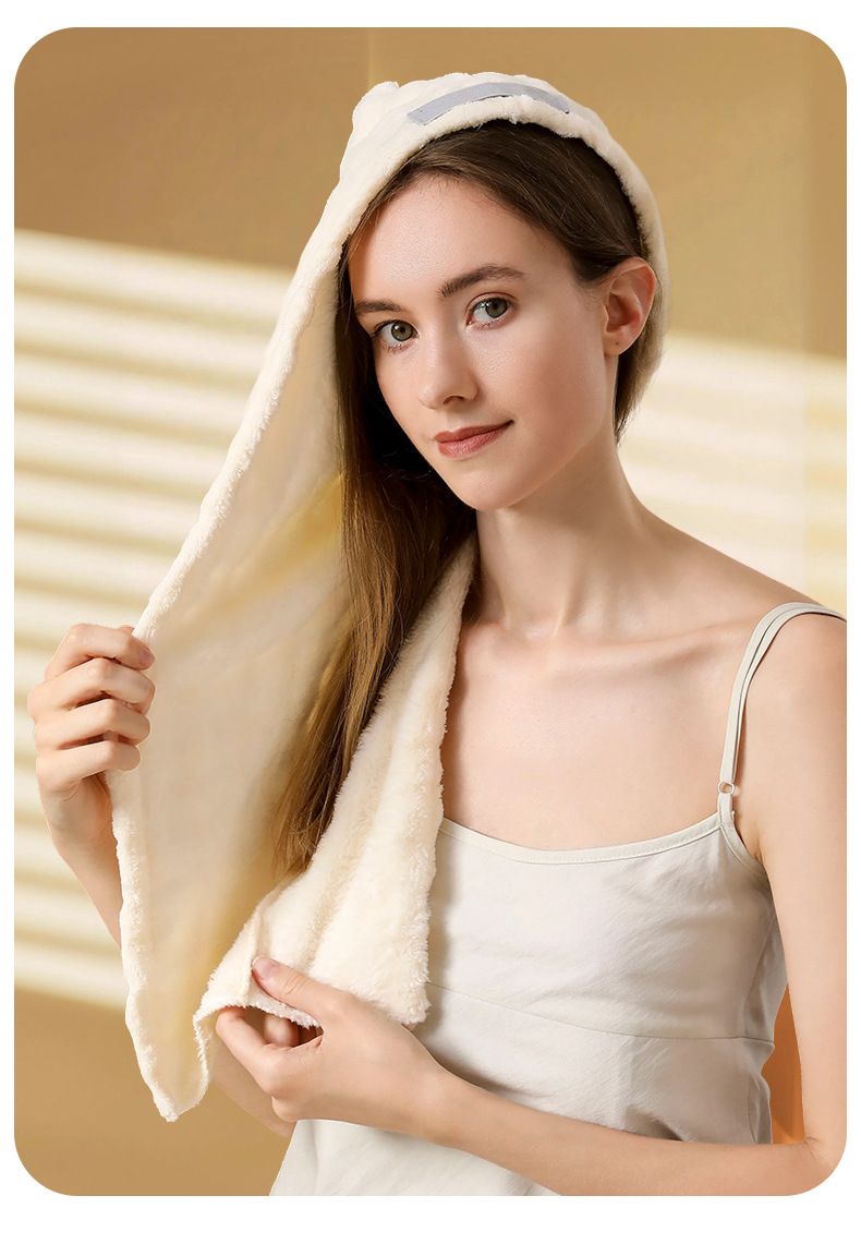 Dry Women, Thickened Super Absorbent Quick-Dry Towel For Head Wrapping, Hair Drying Towel, 2025 New Double-Layer Shower_voghion.com