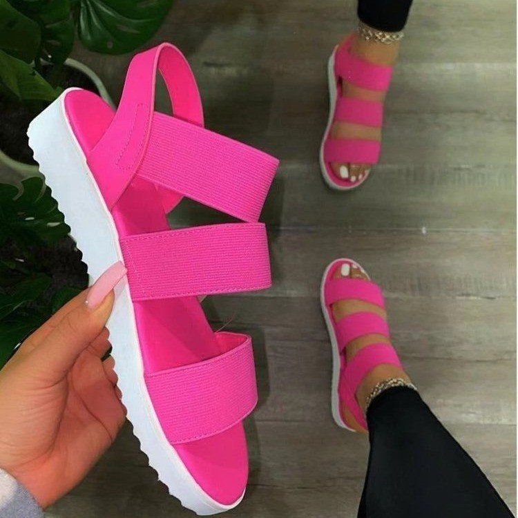 large Size Women's Shoes Low Heel Flat Bottom Beach Women's Sandals Manufacturers Wholesale_voghion.com