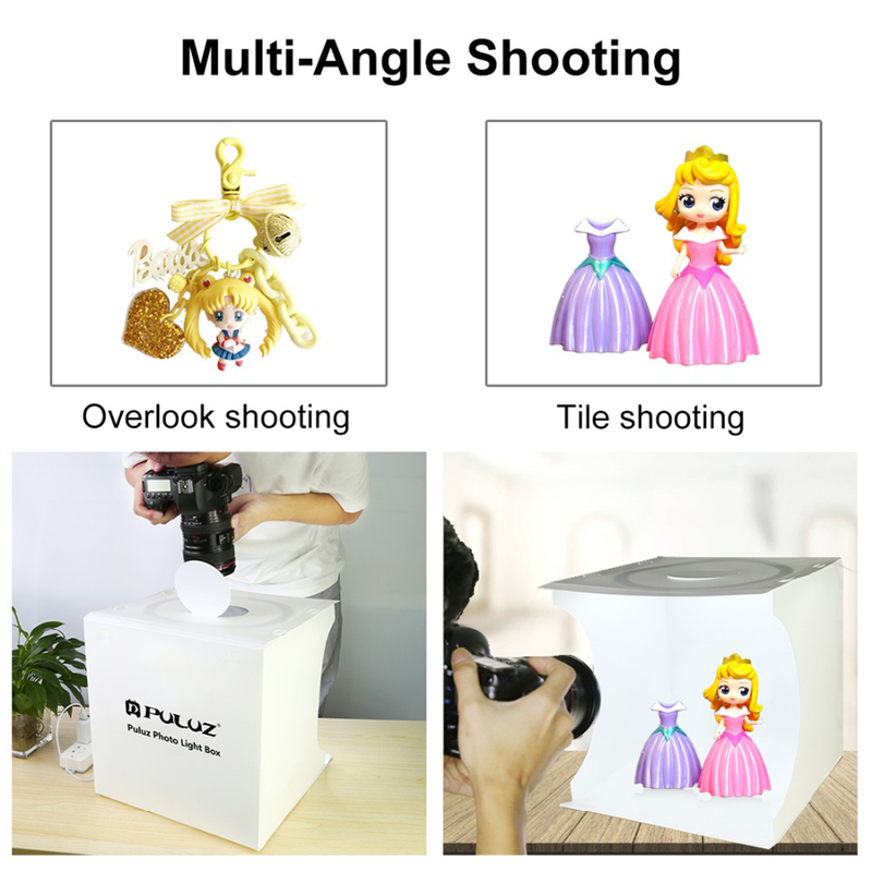 31cm Tabletop Shooting Light Box Photography Studio Kits Dimmable Desktop Photo Studio Tent Led Lights Softbox Lightbox_voghion.com