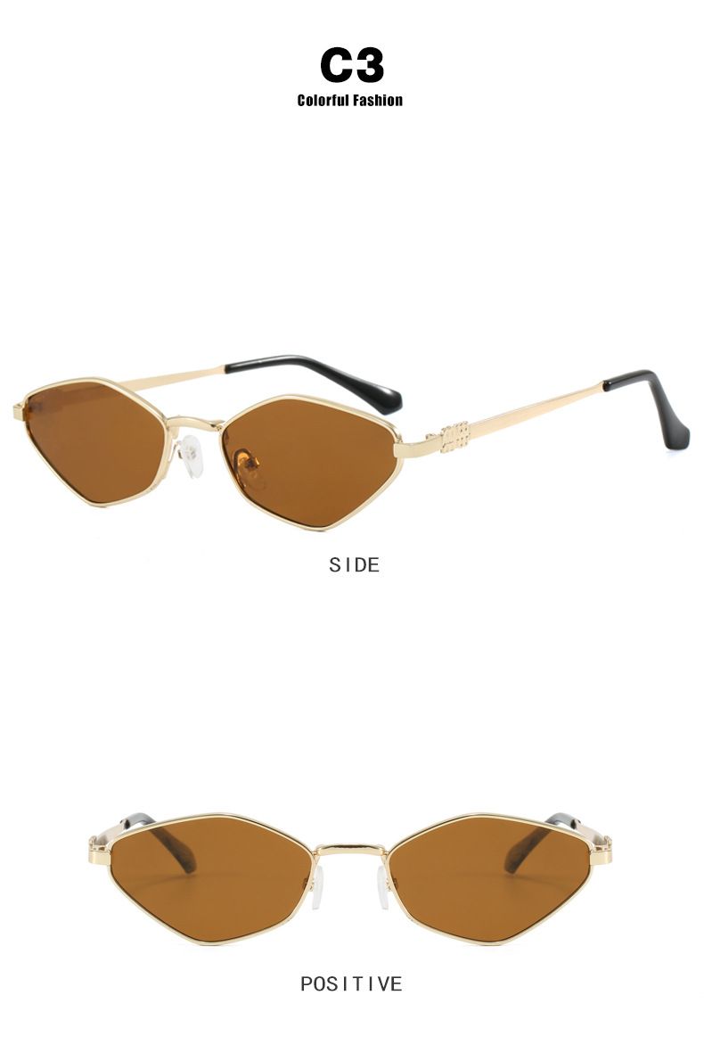 Damen-Sonnenbrillen, modische Diamant-Metall-Sonnenbrillen, neue einfache Strand-Sonnenbrillen, Internet-Promi-Sonnenbrillen im gleichen Stil für Frauen_voghion.com