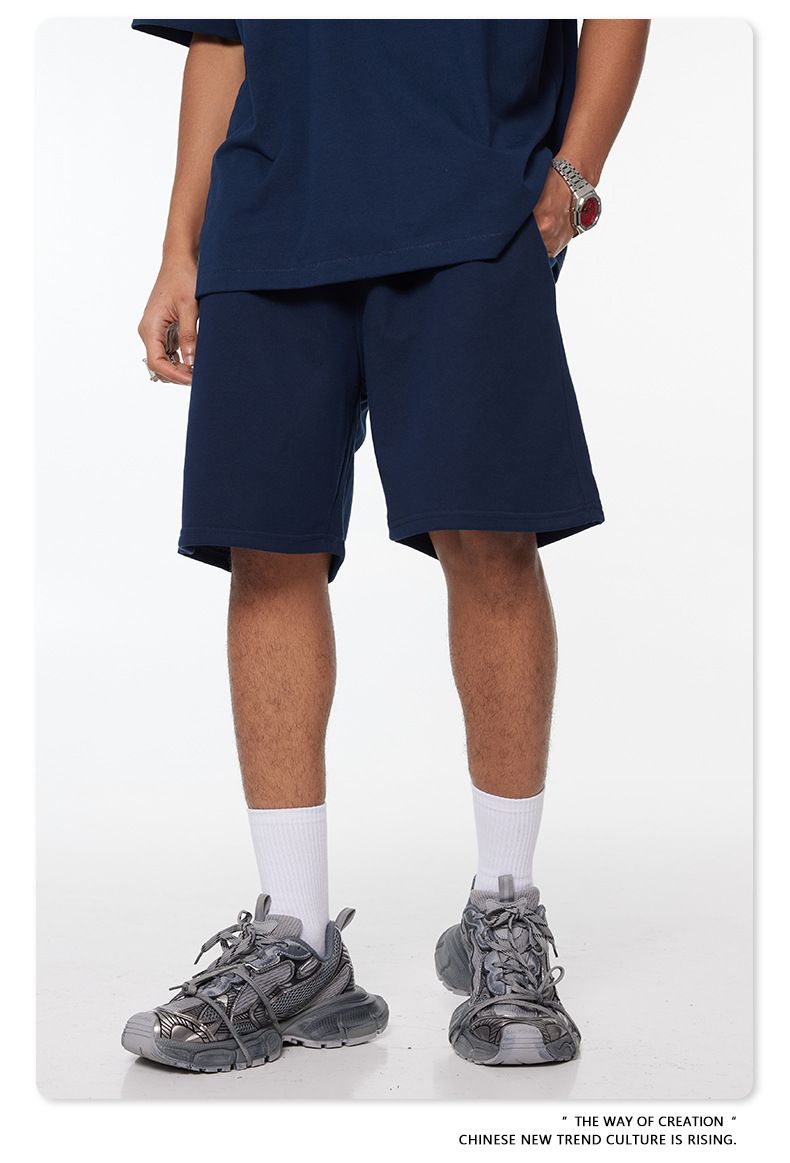 Herren 2024 Frühjahr und Sommer 280G Basic-Shorts, lockere Fünf-Punkt-Hosen der Jugendtrendmarke, Sommer-Herren-Shorts_voghion.com