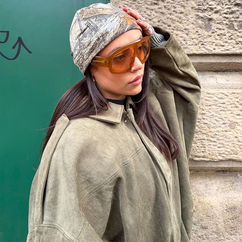 Women's Clothing Fashion Bomber Jacket With Batwing Sleeves - Stylish Zip-Up Casual Top For Spring (Multiple Colors & Sizes)_voghion.com