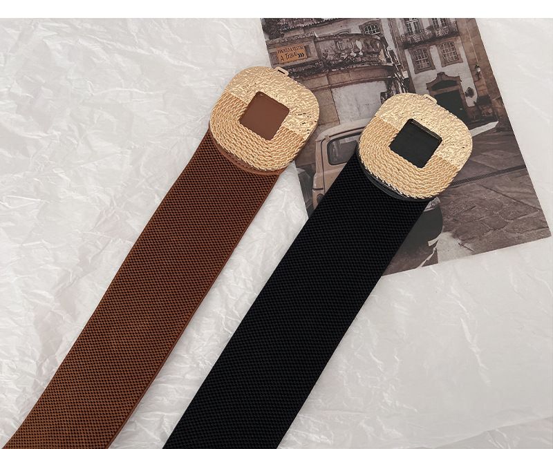 Damen Elastischer Breiter Bund Dekorativer Anzug Kleid Modischer Und Personalisierter Gürtel_voghion.com