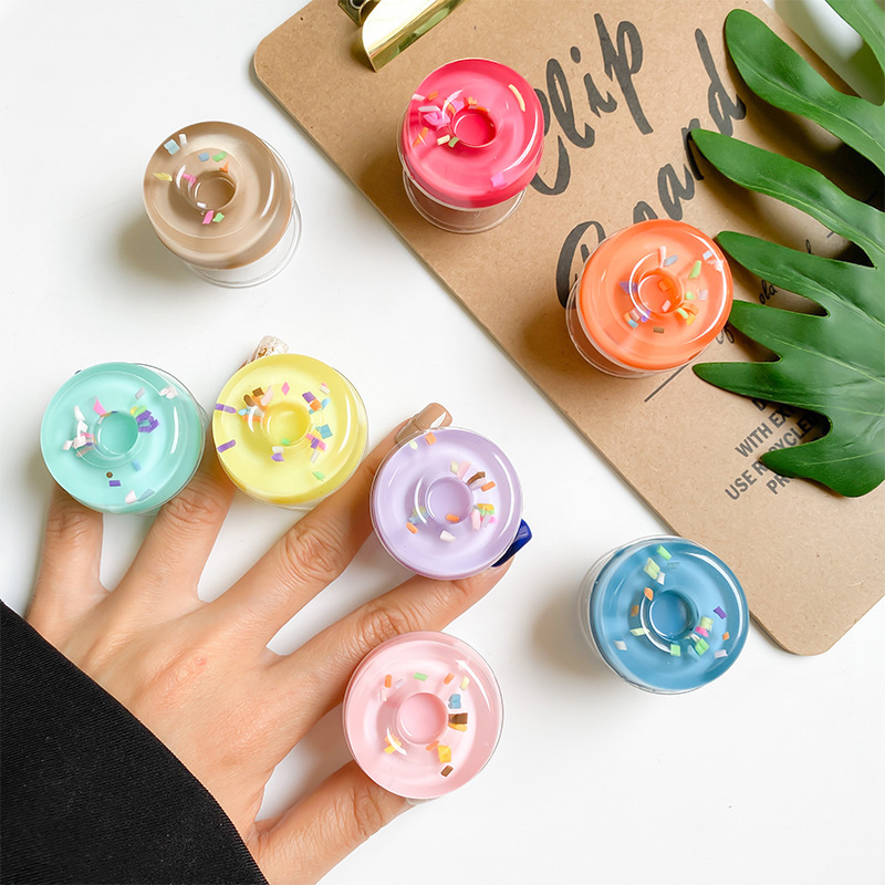 Airbag pour téléphone portable, support de bureau de simulation de beignet créatif Instagram coréen, portable, niche et_voghion.com