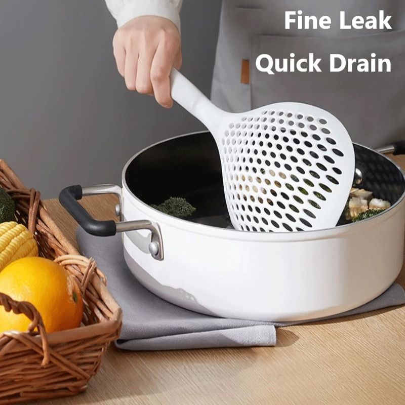 Colador de alimentos, cuchara sopera de nailon para cocina, colador grande, colador de malla para freír alimentos, coladores de filtro prácticos, herramientas de cocina_voghion.com