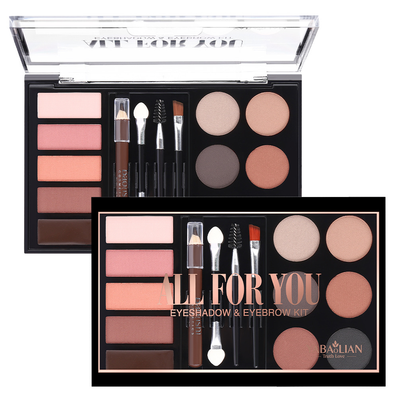New Powder Set Earth Pearl Matte Color Beginner Eye Shadow Eyebrow Brush Beauty Makeup_voghion.com