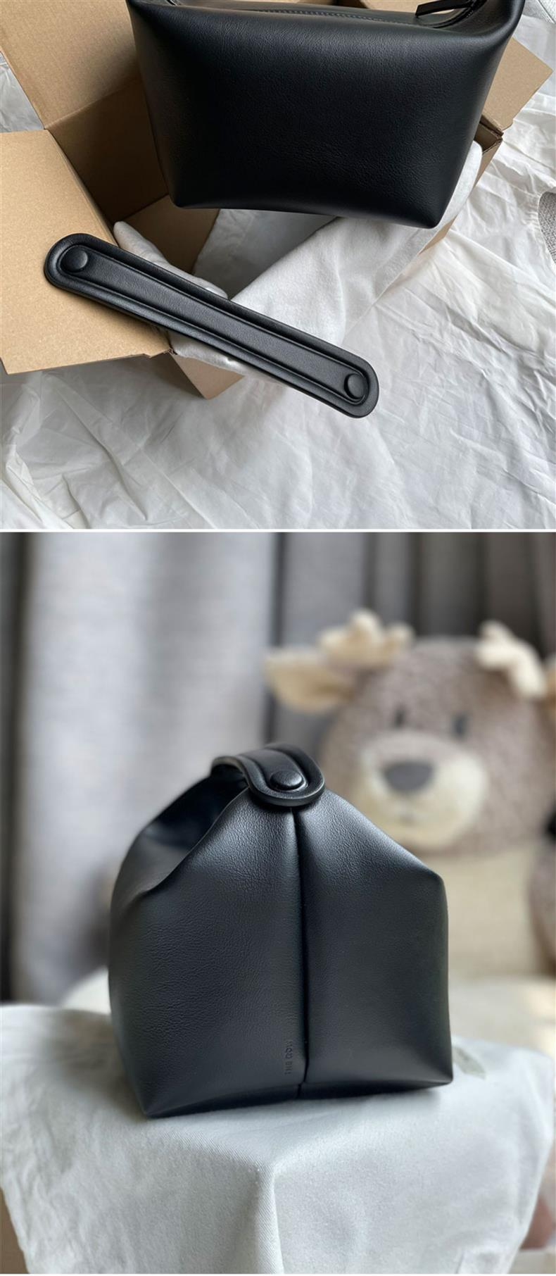 Pure Original The * Row High-End-Hauptschicht aus Rindsleder, minimalistische Lunchbox-Tasche, Mini-Handtasche aus echtem Leder für Mädchen_voghion.com